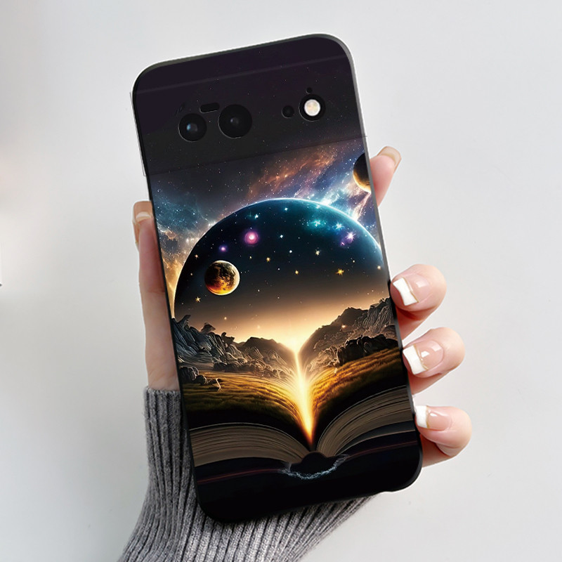 Phone Cases Viral - เคสโทรศัพท์สำหรับกูเกิลพิกเซล 6 เคสซิลิโคนอ่อนนุ่มสีดำสไตล์หรูหราลายไวรัลกระต่ายขนปุยลูกสุนัขเคสป้องกันรอยขีดข่วน