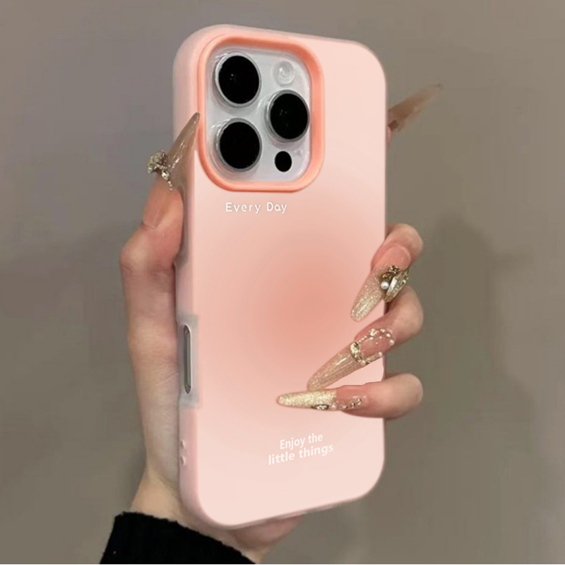 Phone Cases Pink - เคสโทรศัพท์ลายไล่เฉดสีชมพูสำหรับ iPhone 17 16 Pro Max