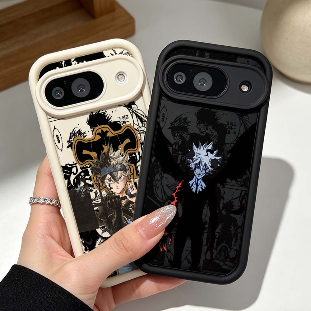 Phone Cases Google Pixel 7 - เคสโทรศัพท์สีดำลายโคลเวอร์สุดเท่ สำหรับ Google Pixel 10 9