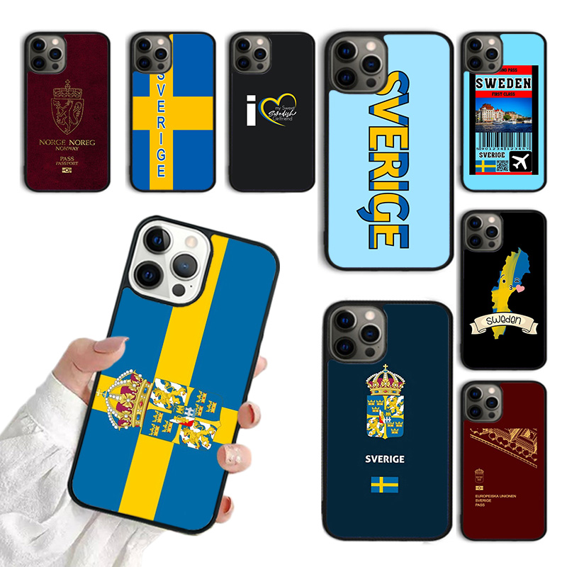Phone Cases Sweden - เคสโทรศัพท์ลายธงชาติสวีเดน สำหรับ iPhone 17 Air 15