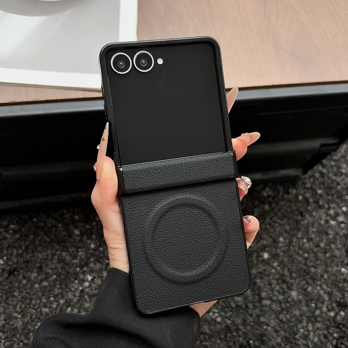 Flip Leather Case - หนังหรูหราแม่เหล็กสำหรับซัมซุงกาแล็กซี่ Z ฟลิป 8 7 6