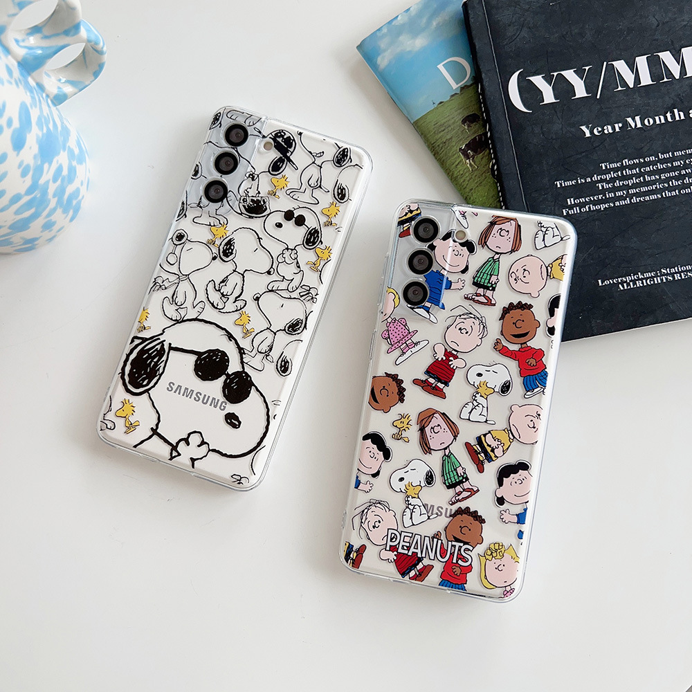 Cute Anime Case - น่ารักการ์ตูนพีนัท สนูปปี้ ชาร์ลี บราวน์เคสโทรศัพท์โปร่งใสสำหรับซัมซุงกาแล็กซี่ S26 25