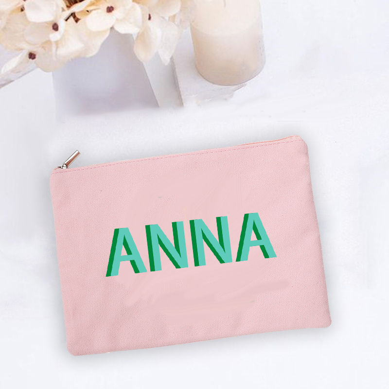 Monogram Custom Case - กระเป๋าเครื่องสำอางลายโมโนแกรมแบบกำหนดเองได้ กระเป๋าใส่เครื่องสำอางสำหรับผู้หญิง กระเป๋าจัดระเบียบอุปกรณ์อาบน้ำ กระเป๋าใส่ดินสอสำหรับนักเรียน ของขวัญที่ดีที่สุด