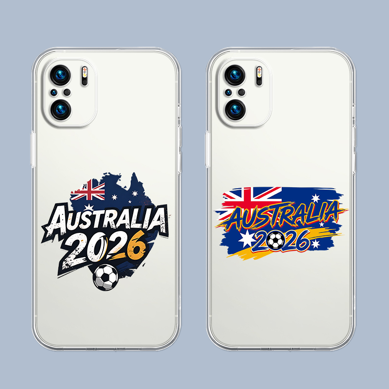 Phone Cases Australia - เคสโทรศัพท์ลายฟุตบอลออสเตรเลีย 2026 สำหรับ Xiaomi Redmi Note