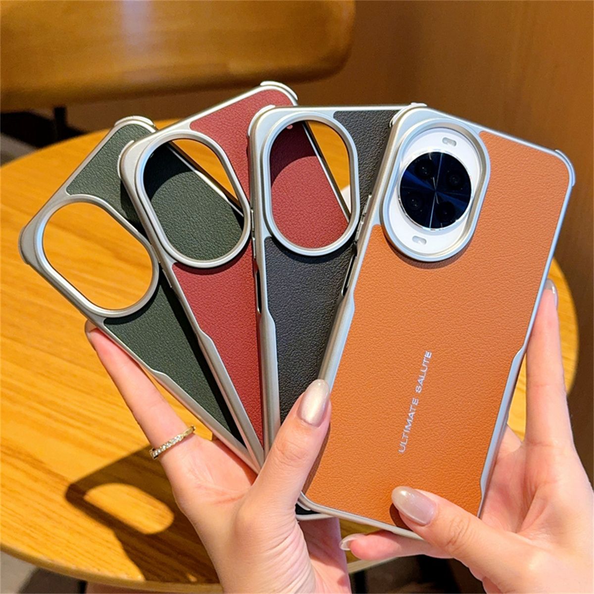 Ring Stand Case - เคสแม่เหล็กเคลือบไฟฟ้าสำหรับ Huawei Nova 14/14 Pro/14 Ultra
