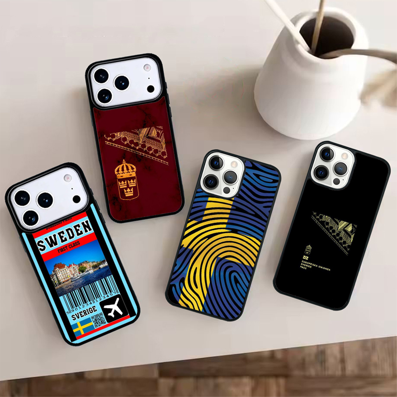 Phone Cases Sweden - เคสโทรศัพท์ลายหนังสือเดินทางสวีเดนสำหรับ iPhone 17 AIR 16 16e