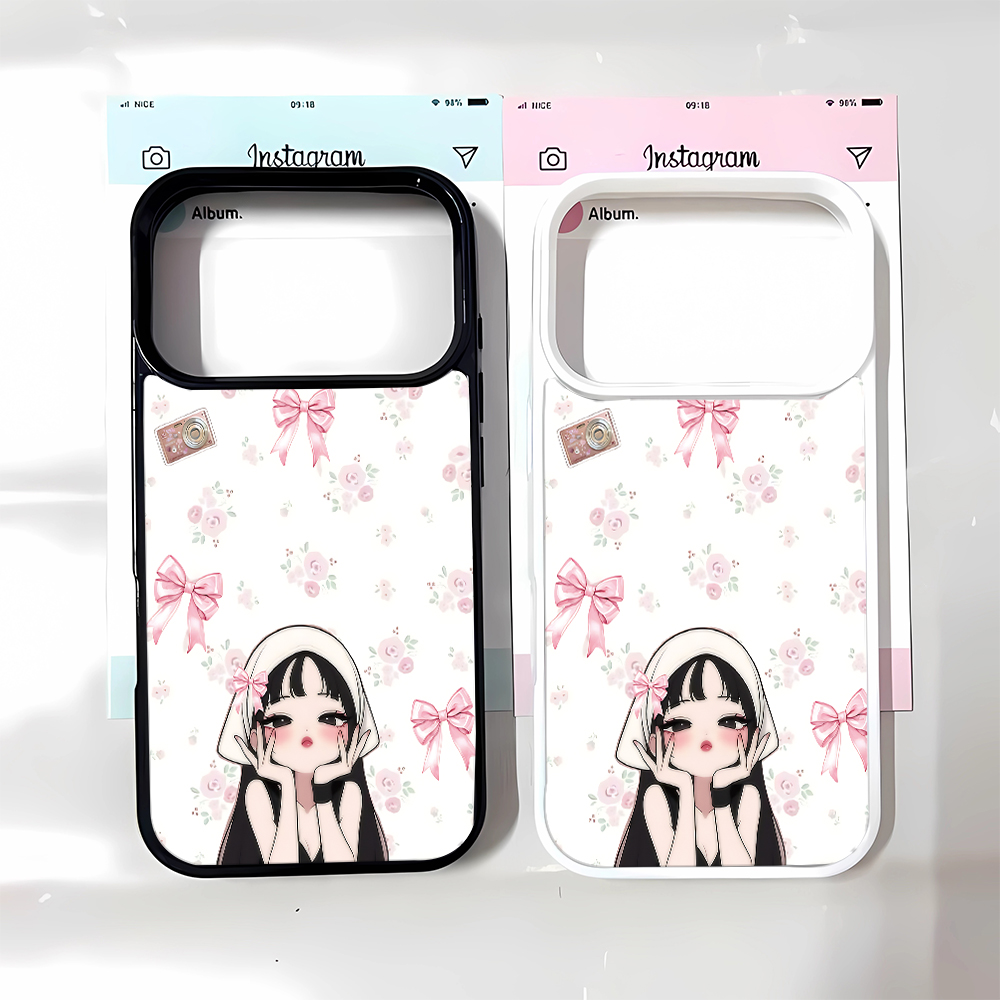 Phone Cases Cool Girl - เคสโทรศัพท์สุดเท่ บางเฉียบ ป้องกันรอยขีดข่วน ลายโบว์ น่ารัก สไตล์คาวาอี้