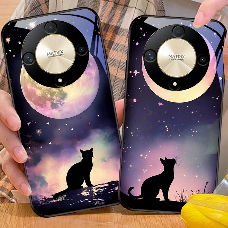Phone Cases Under 200 - แมวภายใต้ดวงจันทร์สําหรับHonor Magic 6 50 70 90