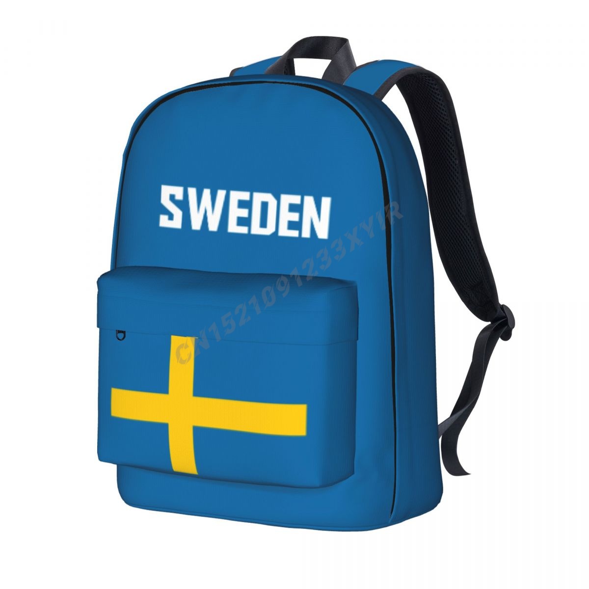 Phone Cases Sweden - กระเป๋าเป้สะพายหลังแบบยูนิเซ็กซ์ ธงชาติสวีเดน ลายเย็บแบบสวีเดน กระเป๋านักเรียน กระเป๋าสะพายข้าง กระเป๋าใส่แล็ปท็อป