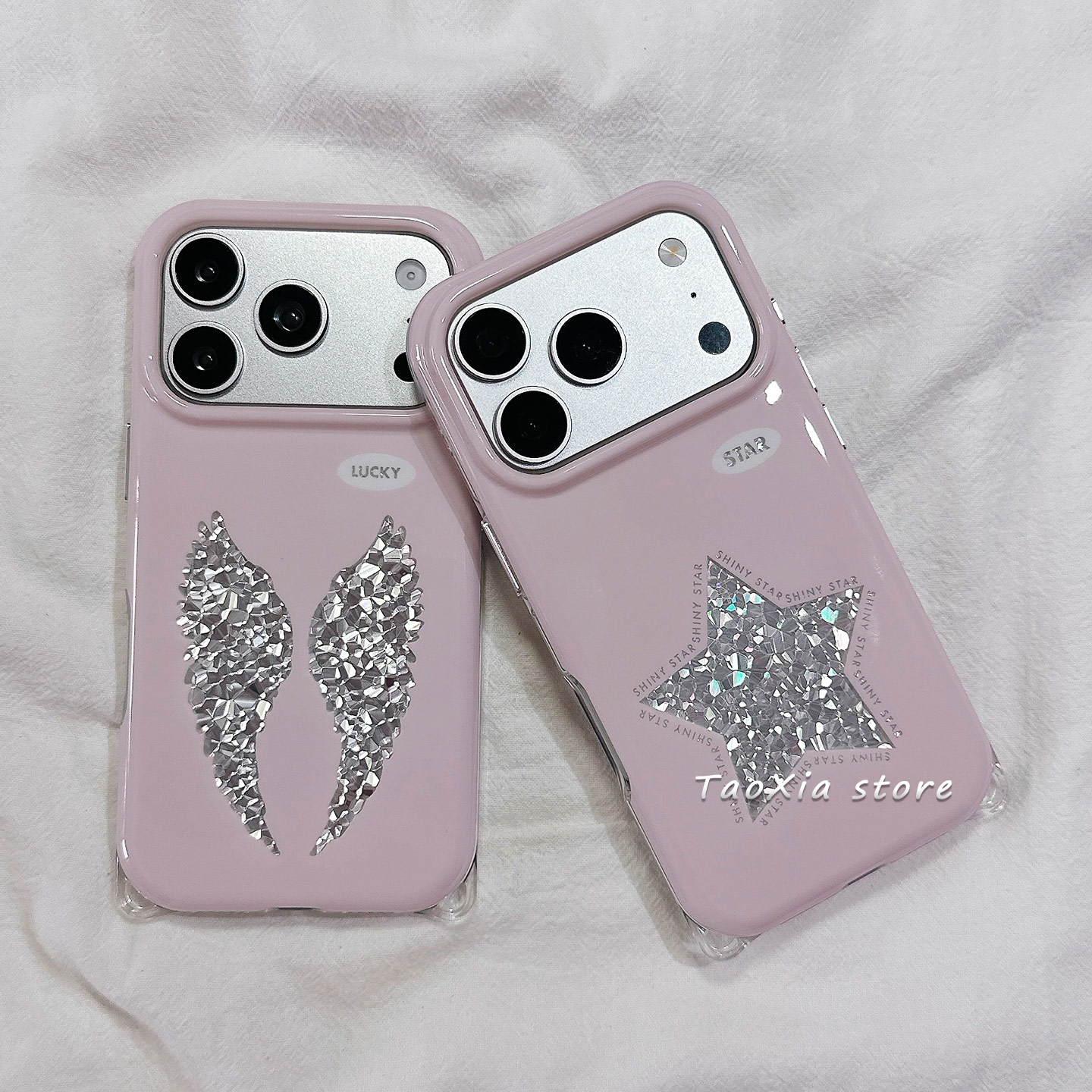 เคสโทรศัพท์ลายปีกนางฟ้าสีชมพูป - Phone Cases Pink บทวิจารณ์และราคา