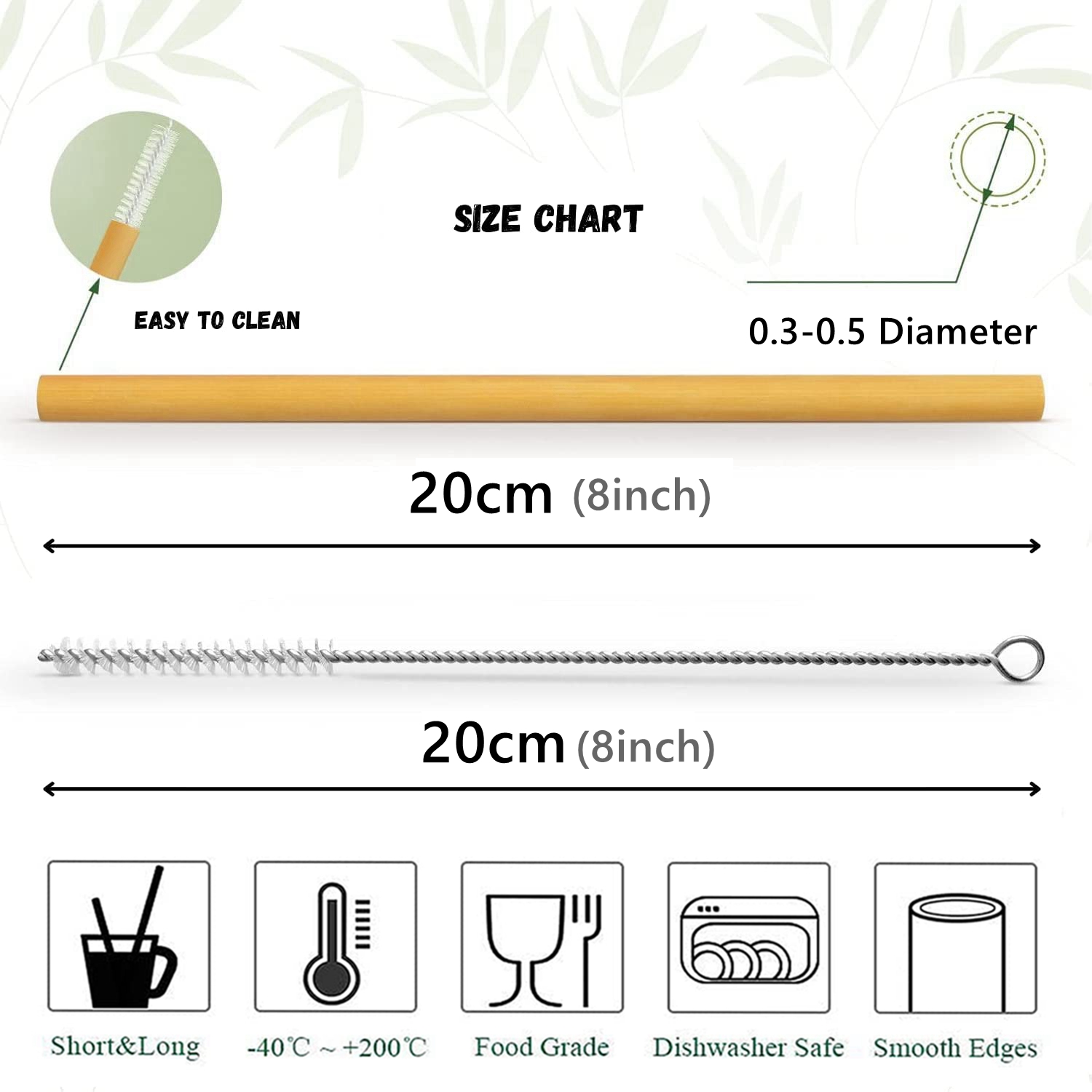 10 ชิ้นไม้ไผ่ธรรมชาติฟางหลอดดู - Biodegradable Eco Case บทวิจารณ์และราคา