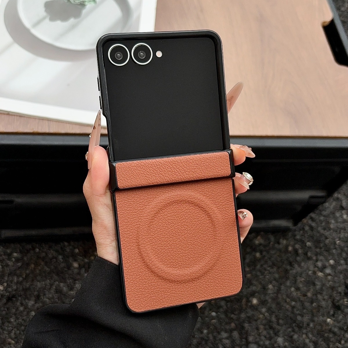 หนังหรูหราแม่เหล็กสำหรับซัมซุง - Flip Leather Case บทวิจารณ์และราคา
