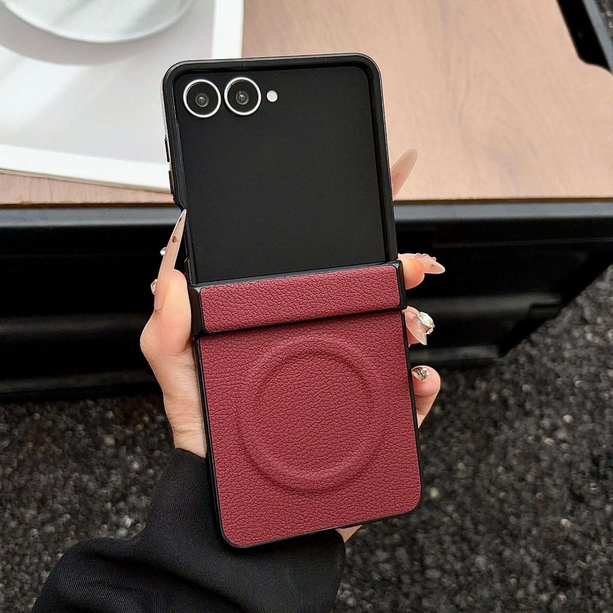 หนังหรูหราแม่เหล็กสำหรับซัมซุง - Flip Leather Case บทวิจารณ์และราคา
