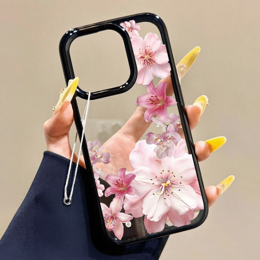 สีชมพูLilyดอกไม้สําหรับiPhone  - Phone Cases Pink บทวิจารณ์และราคา