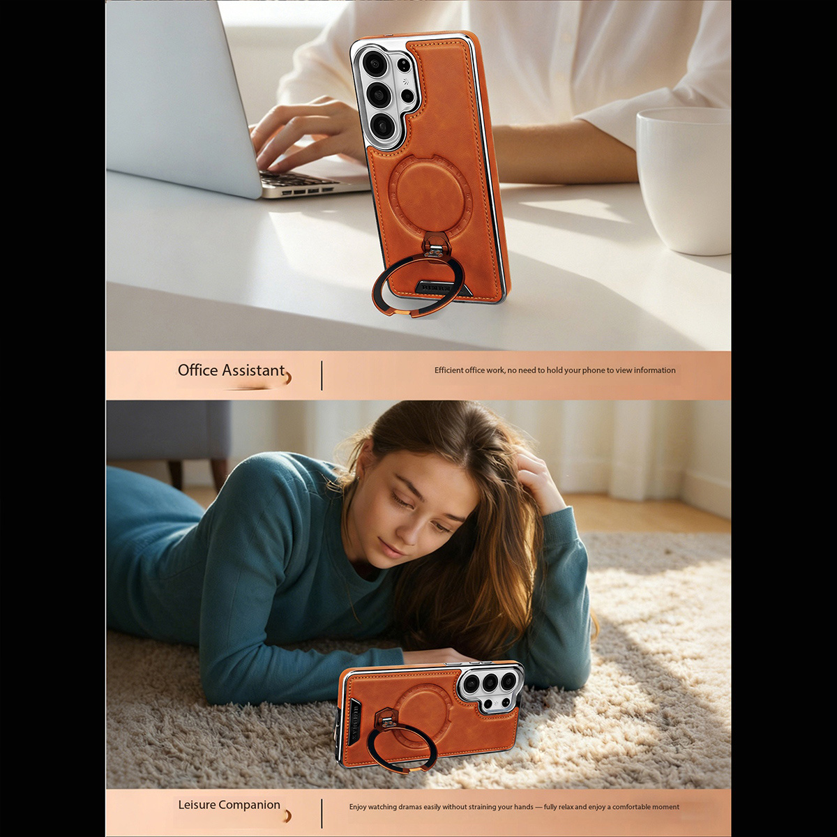 เคสโทรศัพท์หนัง PU สำหรับ Sams - Ring Stand Case บทวิจารณ์และราคา