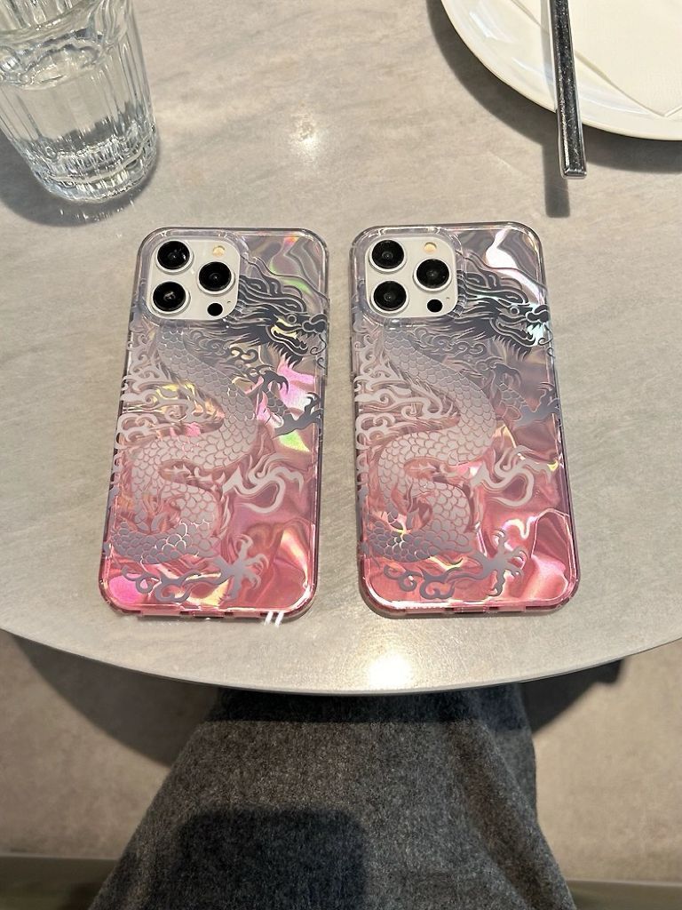 เคสโทรศัพท์ลายมังกรจีนไล่เฉดสี - Phone Cases Pink บทวิจารณ์และราคา