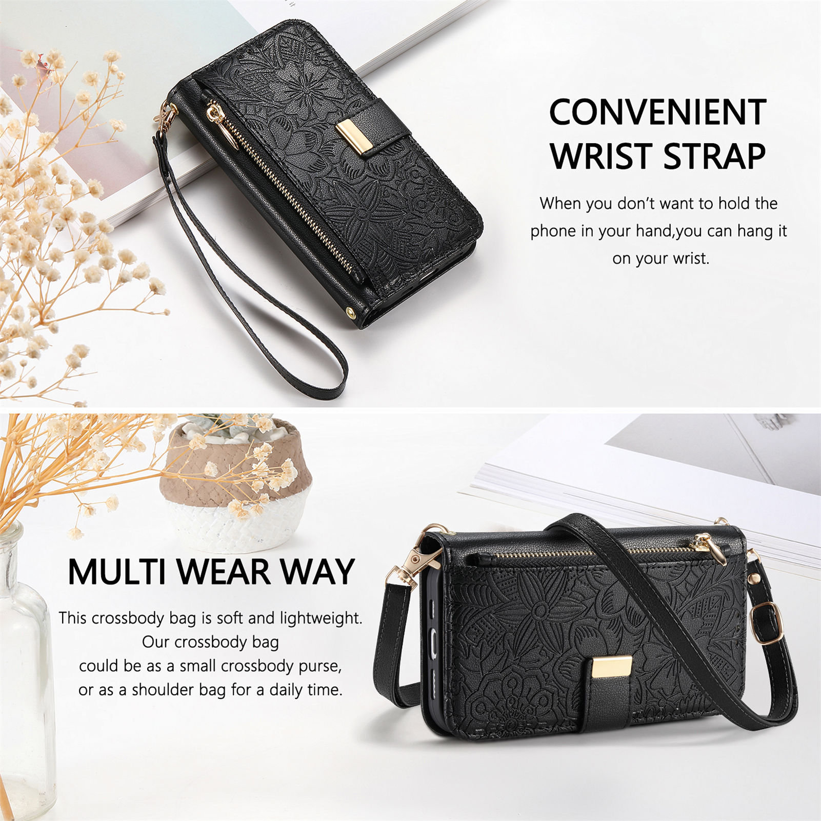 เคสหนังแบบมีซิป กระเป๋าใส่บัตร - Flip Leather Case บทวิจารณ์และราคา