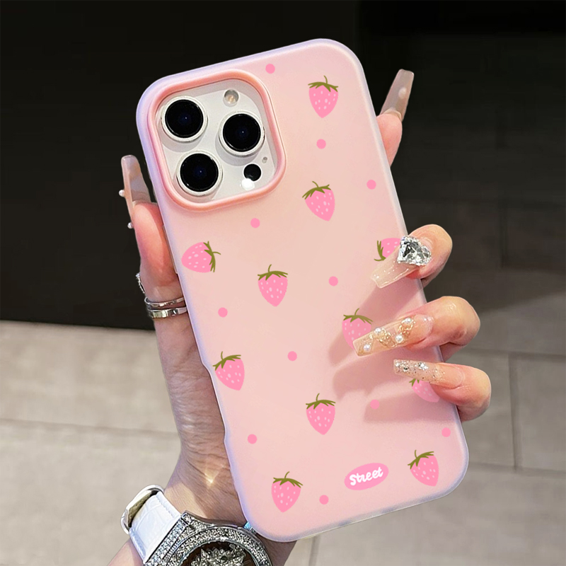 เคสโทรศัพท์ลายสตรอว์เบอร์รีสีช - Phone Cases Pink บทวิจารณ์และราคา