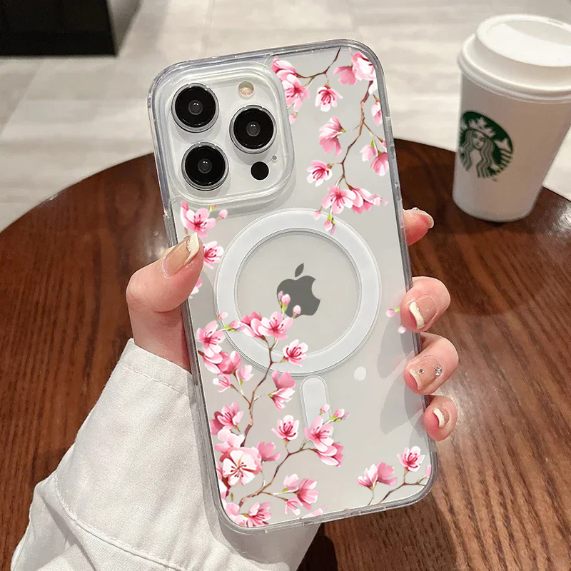 หรูหราสีชมพู INS ดอกไม้สำหรับไ - Phone Cases Pink บทวิจารณ์และราคา