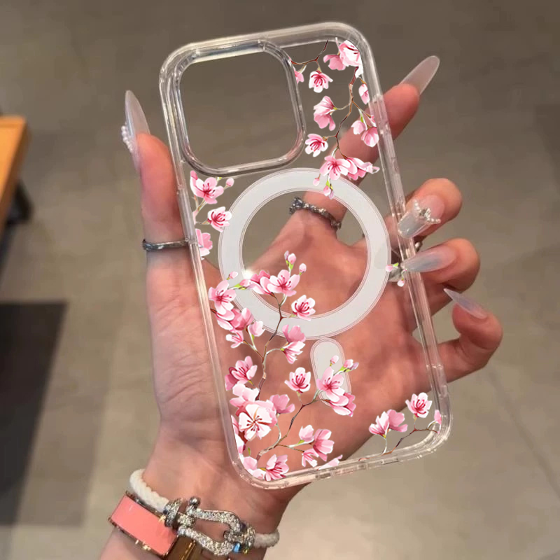 หรูหราสีชมพู INS ดอกไม้สำหรับไ - Phone Cases Pink บทวิจารณ์และราคา