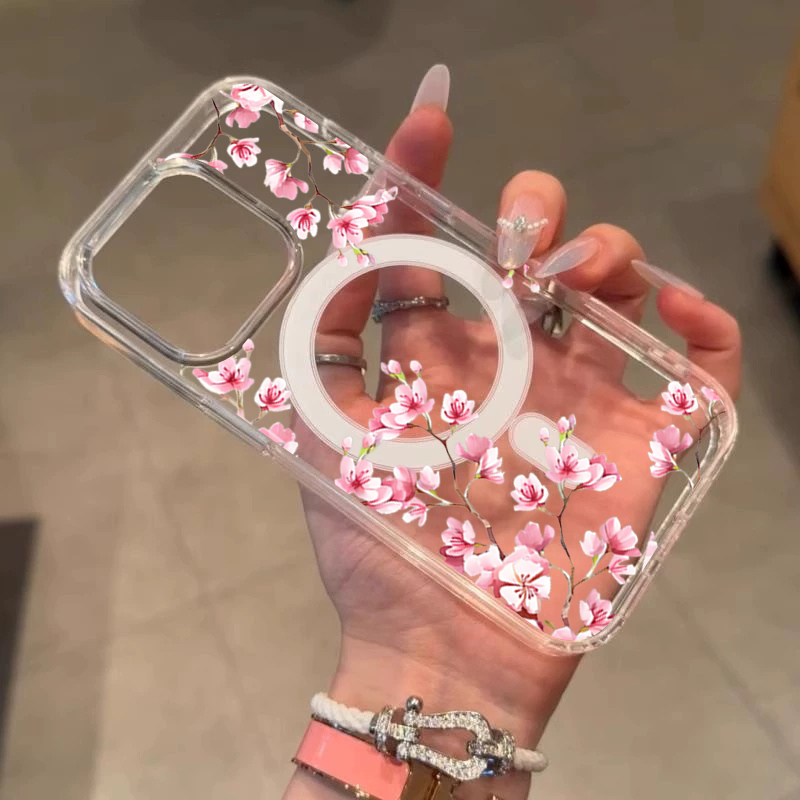 หรูหราสีชมพู INS ดอกไม้สำหรับไ - Phone Cases Pink บทวิจารณ์และราคา