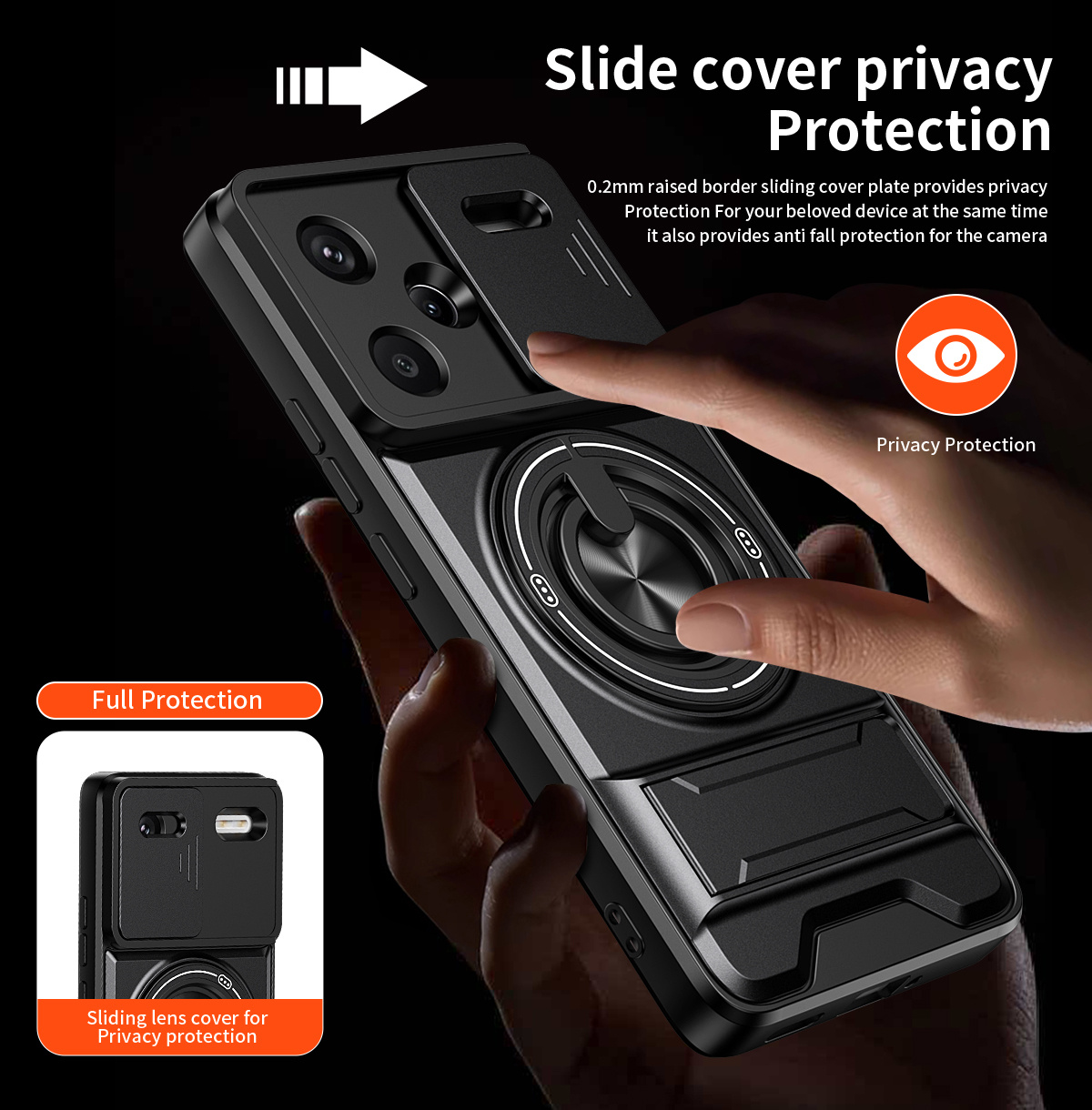 เคสโทรศัพท์แบบเลนส์สไลด์สำหรับ - Ring Stand Case บทวิจารณ์และราคา