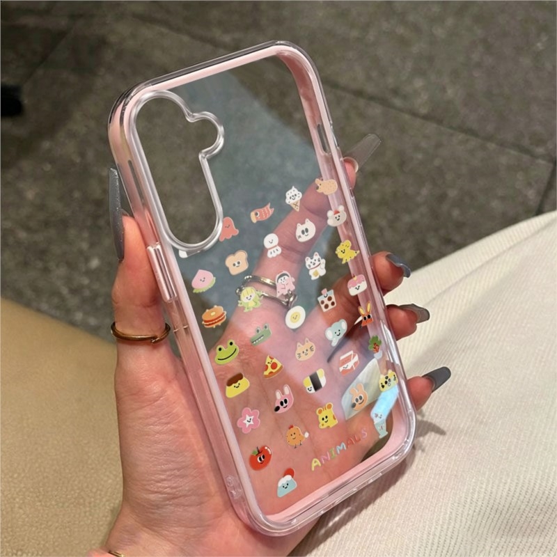 เคสโทรศัพท์ใสสีชมพูลายแมวและสุ - Phone Cases Pink บทวิจารณ์และราคา