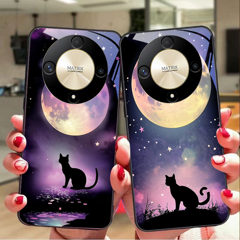 แมวภายใต้ดวงจันทร์สําหรับHonor - Phone Cases Under 200 บทวิจารณ์และราคา