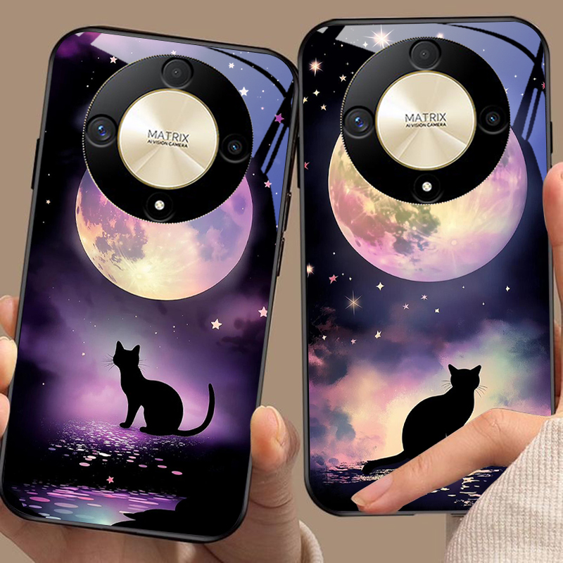 แมวภายใต้ดวงจันทร์สําหรับHonor - Phone Cases Under 200 บทวิจารณ์และราคา
