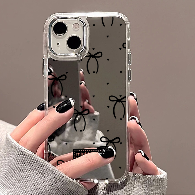 เคสโทรศัพท์ลายโบว์สีชมพูดำน่าร - Phone Cases Pink บทวิจารณ์และราคา