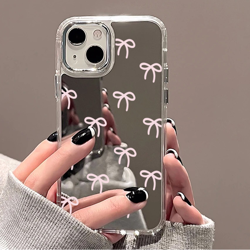เคสโทรศัพท์ลายโบว์สีชมพูดำน่าร - Phone Cases Pink บทวิจารณ์และราคา